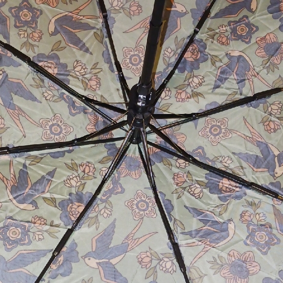 Karma Teal and Pink Bird Umbrella - Picture 5 of 5